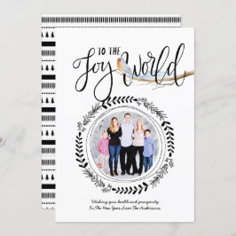 JOY to WORLD PHOTO Modern Festive Robin Julafton Inbjudningar