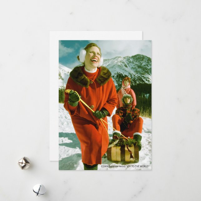 "JOY TO WORLD" - platta Helgdag Julkort (Fram/Back In Situ)