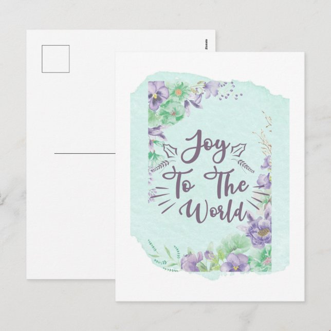 Joy to World Postcard Helg Vykort (Fram/baksida)