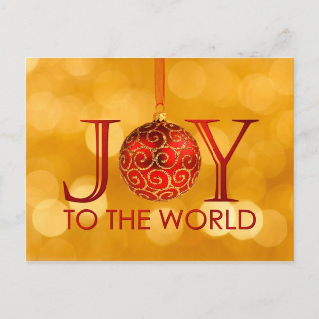 Joy to World Postcard Helg Vykort (Framsida)
