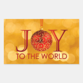 Joy to World Sticker Rektangulärt Klistermärke