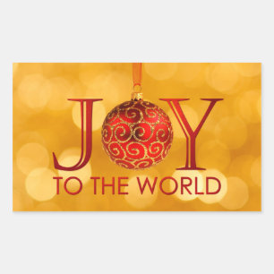 Joy to World Sticker Rektangulärt Klistermärke