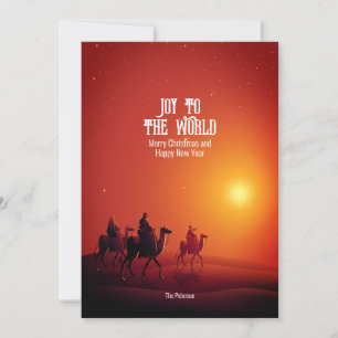 Joy to World   Tre Wise Manar Hälsning Kort