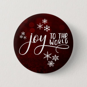 Joy to World Typography and Snöflingor Knapp
