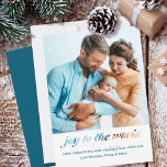Joy to World Typography Montage Square Photo Julkort<br><div class="desc">Helgdag-fotokort med "glädje för världen ... varmt önskemål under årets mest underbara tid". Din unika design skapas automatiskt från fotot, som visas i fyrkantigt format. Joy to the World är färgad med ditt foto, skapar olika utseende beroende på vilket foto du väljer - se till att roligten ändrar bild tills...</div>