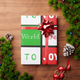 Joy to World Typography Tiles jul Presentpapper