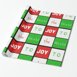 Joy to World Typography Tiles jul Presentpapper
