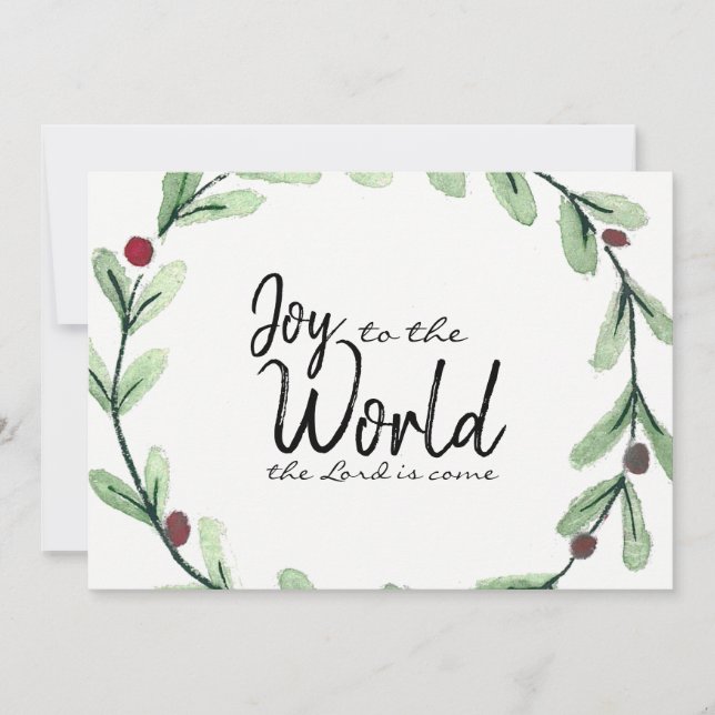 Joy to World Wandeand Photo jul Card Julkort (Framsida)