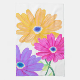 Joy-trio: Bright Blommigt Kökshandduk