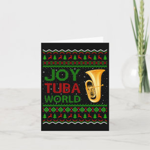 Joy Tuba Världsmusik Älskare Xmas Present Fula Tub Kort