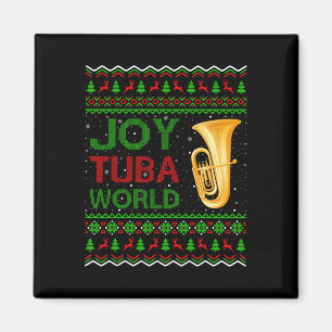 Joy Tuba World Music Älskare Julafton Gift Ugly Tu Magnet