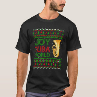 Joy Tuba World Music Älskare Julafton Gift Ugly Tu T Shirt