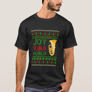 Joy Tuba World Music Älskare Julafton Gift Ugly Tu T Shirt