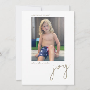 Joy Two Photo Flat Helgdag Card Julkort