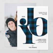 Joy Typography Blue Buffalo Play Photo Helgdag