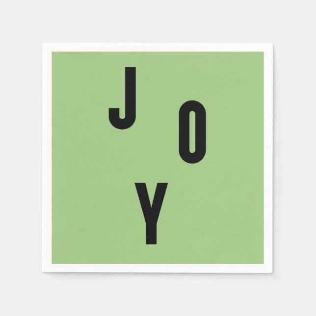 Joy typography pappersservett (Framsidan)