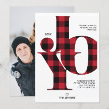 Joy Typography Red Buffalo Play Photo Helgdag