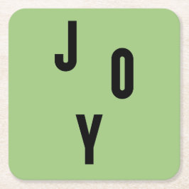 Joy typography underlägg papper kvadrat