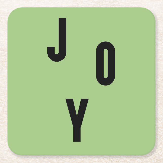 Joy typography underlägg papper kvadrat (Framsidan)