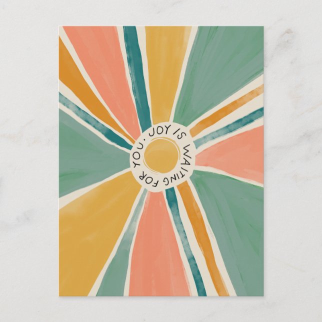 Joy väntar på dig - inspirerande vykort (Framsida)