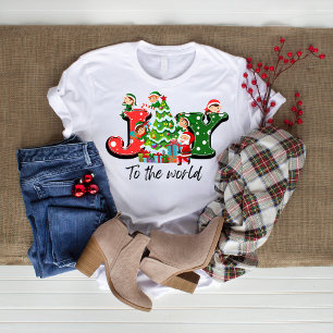 Joy Världens julskjorta T-shirt Elves Träd