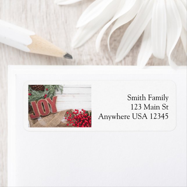 Joy & WAN Helgdag Collection Returadress Etikett (Insitu)