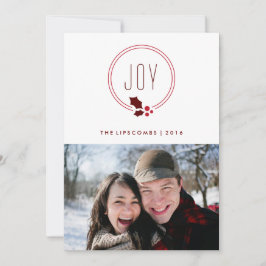 Joy Wandan and Berries Helgdag Photo Card Julkort