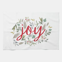 Joy Watercolor Blommigt Red Script