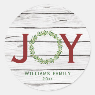 Joy Watercolor Wandan Family jul Runt Klistermärke