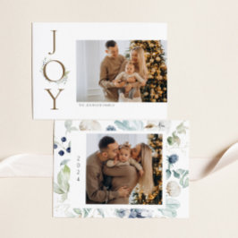 Joy Watercolor Winter Blommigts 2 Foton Julkort