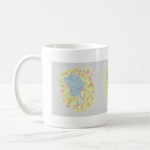 Joy White Guardian Angel Art Kaffe koppar eller Ko