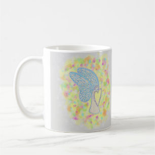 Joy White Guardian Angel Art Kaffe koppar eller Mu