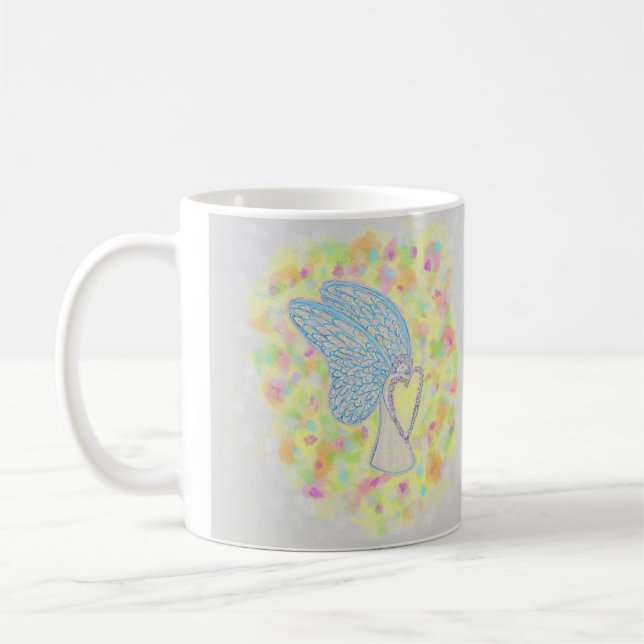 Joy White Guardian Angel Art Kaffe koppar eller Mu (Vänster)