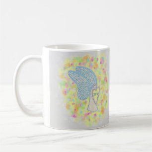 Joy White Guardian Angel Art Kaffe koppar eller Mu