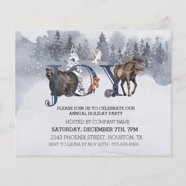 JOY Woodland jultomte Helgdag Company I Flygblad (Framsidan)