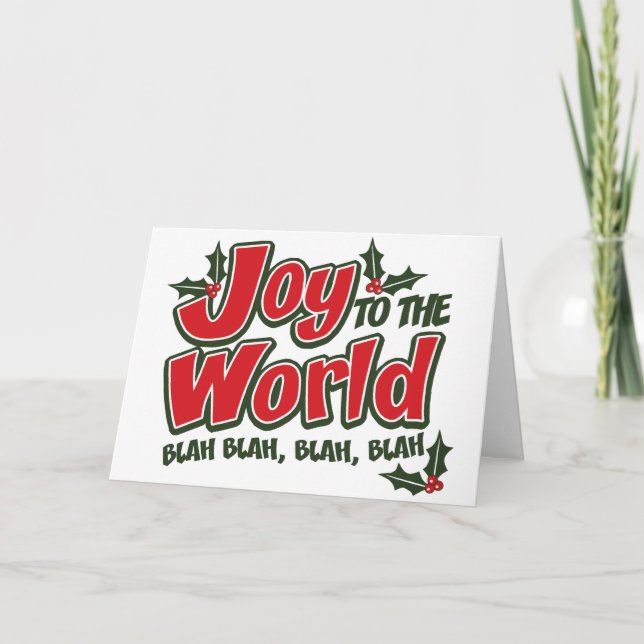 Joy World Blah Blah Greeting Card (lätt) Helgkort (Framsida)