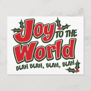 Joy World Blah Blah Postcard Vykort