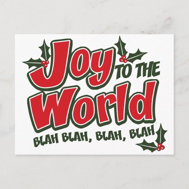 Joy World Blah Blah Postcard Vykort (Framsida)