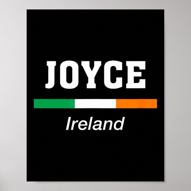 Joyce irländskt familjenamn St Patricks Day Irland Poster (Framsidan)