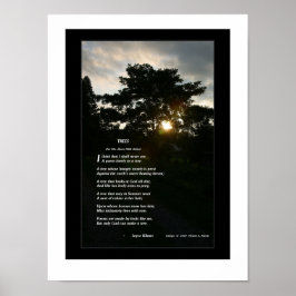 Joyce Kilmer dikt "Träd" poster med träd fotot