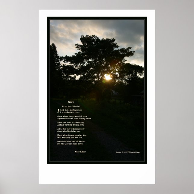 Joyce Kilmer Träd 24x36 Poster (Framsidan)