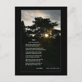 Joyce Kilmer "Träd" illustrerad av dotterdotter Vykort