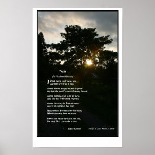 Joyce Kilmers "Träd"-grafik av Miriam A Kilmer Poster