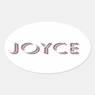 Joyce klistermärkenamn ovalt klistermärke