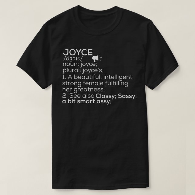 Joyce Namn Definition Joyce Female Namn 1 T Shirt (Design framsida)