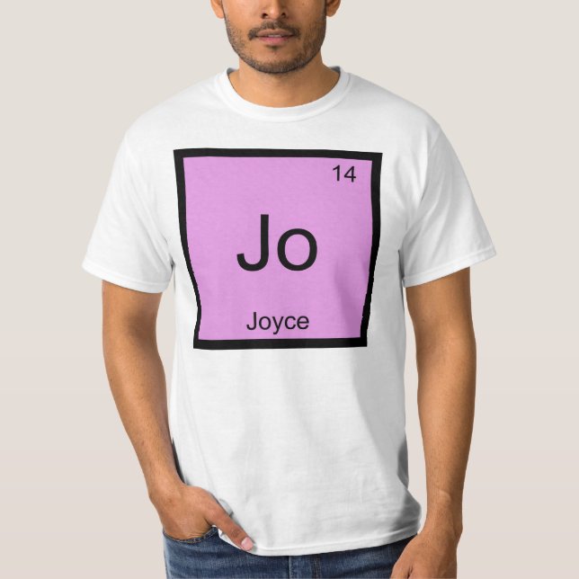 Joyce Namn Kemi Element Periodiska Systemet T-shirt (Framsida)