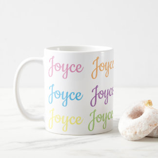 Joyce namnmugg - vit & pastell kaffemugg