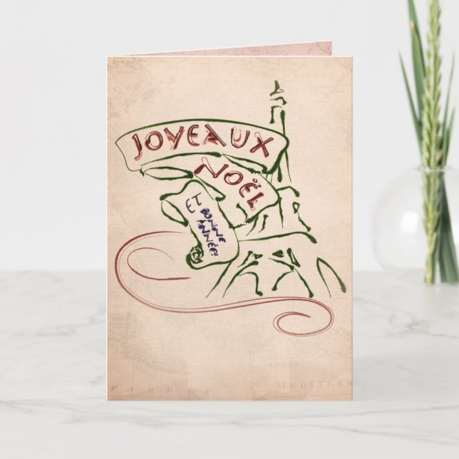 Joyeaux Noël Eiffel tornjulkort Helgkort (Framsida)