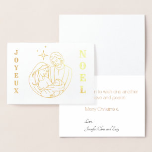Joyeaux Noel Ntivity Scene jul Folierat Kort