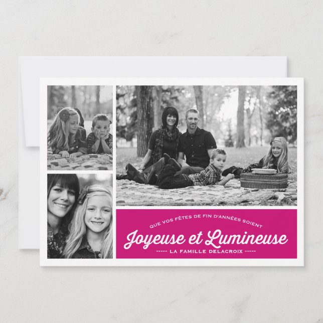 Joyeuse et Lumineuse 3 carte de phode vacances (Framsida)